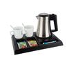 Wood Black Tray Signum With Star Kettle